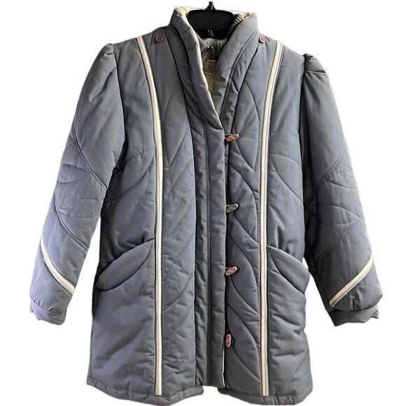 Dawn Puffer Jacket Vintage 90’s, Size 11/12, Gray and White , Winter Coat - Picture 2 of 12